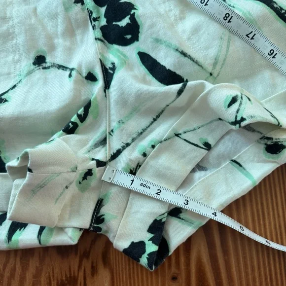 Tanya Taylor Linen Blend Belted Floral Shorts - Picture 9 of 9